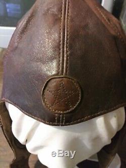 WW2 Imperial Japanese Army Leather Flight Helmet with Star Summer Version