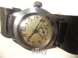 WW2 Imperial Japanese Army Leather Military Watch For Soldiers In China Incidet
