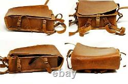 WW2 Imperial Japanese Army Officers Leather Backpack Bag with Star 30x 24cm