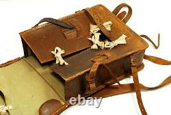 WW2 Imperial Japanese Army Officers Leather Backpack Bag with Star 30x 24cm