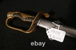 WW2 Imperial Japanese Army Officers Type 19 Dress Sword Temper & Family Mon Mori