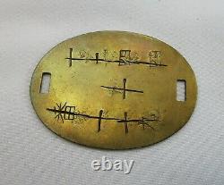 WW2 Imperial Japanese Army Private 2nd Class Badge & Dog Tag Batch Military