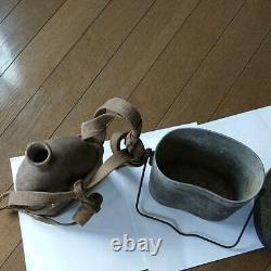 WW2 Imperial Japanese Army Rice cooker and Water Bottle Military Antique F/S