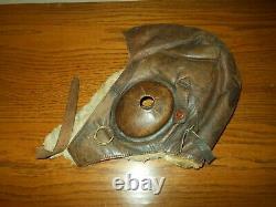 WW2 Imperial Japanese Army WINTER LEATHER FLIGHT HELMET NICE