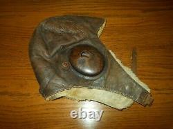 WW2 Imperial Japanese Army WINTER LEATHER FLIGHT HELMET NICE