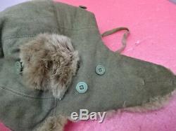 WW2 Imperial Japanese Army Winter cap real military Free/Ship