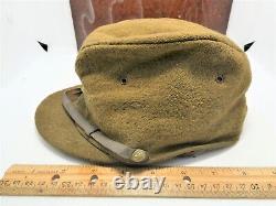 WW2 Imperial Japanese Army Wool Cap with Chin Strap and Metal Star MLHA3