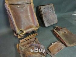 WW2 Imperial Japanese Army bag pouch leather army military multiple bag sets