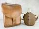 Ww2 Imperial Japanese Army Leather Bag And Officer's Water Bottle Set