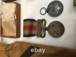 WW2 Imperial Japanese Army medal military bag etc. Set Military F/S