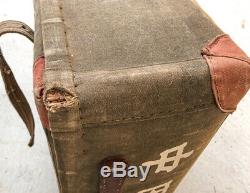 WW2 Imperial Japanese Army storage trunk bag Military Antique Free/Ship