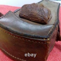 WW2 Imperial Japanese Army thick leather case Military Antique Free/Ship