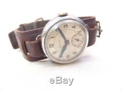 WW2 Imperial Japanese Army watch Leather Battle of Okinawa Vintage Rare