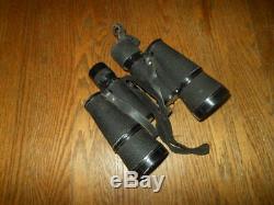 WW2 Imperial Japanese Navy Army 7x50 Binoculars with Case & Straps V. NICE