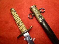 WW2 Imperial Japanese Navy, IJN, Officers m1883 Dagger Dirk, Wartime Production