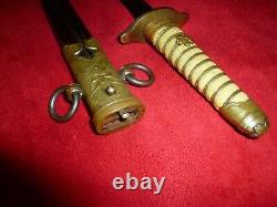 WW2 Imperial Japanese Navy, IJN, Officers m1883 Dagger Dirk, Wartime Production