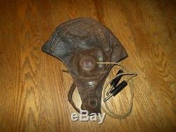 WW2 Imperial Japanese Navy Leather Flight Helmet JET VERSION KIKKA RARE