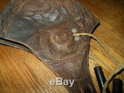 WW2 Imperial Japanese Navy Leather Flight Helmet JET VERSION KIKKA RARE