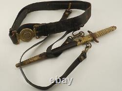 WW2 Imperial Japanese Navy Officer's Dagger / Dirk Naval Sword and Sword Belt