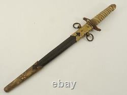 WW2 Imperial Japanese Navy Officer's Dagger / Dirk Naval Sword and Sword Belt