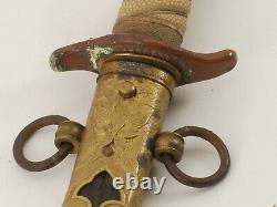 WW2 Imperial Japanese Navy Officer's Dagger / Dirk Naval Sword and Sword Belt