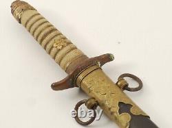 WW2 Imperial Japanese Navy Officer's Dagger / Dirk Naval Sword and Sword Belt