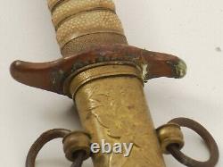 WW2 Imperial Japanese Navy Officer's Dagger / Dirk Naval Sword and Sword Belt