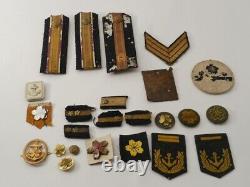 WW2 Imperial Japanese Navy Shoulder Straps, Collar Patches Set