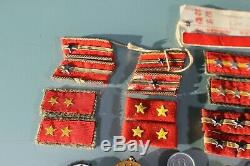 WW2 Imperial Japanese Pins Patches Rank Badges Tabs Chevrons Plates Medals 90 Pc