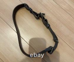 WW2 Imperial Japanese Police Sword Belt Leather Harness with 5-Rays Sun Badge