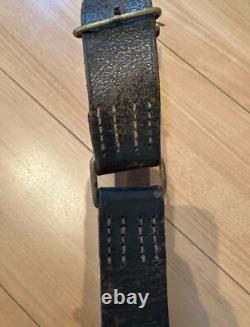 WW2 Imperial Japanese Police Sword Belt Leather Harness with 5-Rays Sun Badge