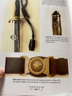 WW2 Imperial Japanese Police Sword Belt Leather Harness with 5-Rays Sun Badge