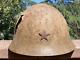 Ww2 Imperial Japanese Type 90 Combat Helmet Field Gear Battle Damaged