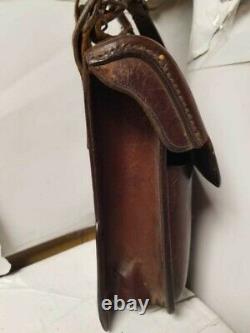 WW2 Imperial Japanese leather bag milllitary equipment 11cm×14cm×5cm