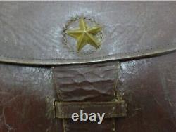 WW2 Imperial Japanese leather bag milllitary equipment 27cm×21cm×8cm
