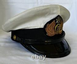 WW2 Japanese Imperial Admiral Captain Officers Visor Hat Cap WithWhite Cotton Top