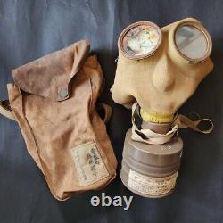 WW2 Japanese Imperial Army Solders and civilian Gas Mask in Bag Vintage original