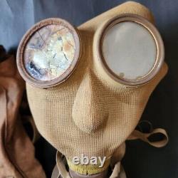 WW2 Japanese Imperial Army Solders and civilian Gas Mask in Bag Vintage original