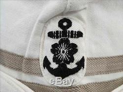 WW2 Japanese Imperial Navy Officer Type 2 Garrison Hat Double Line Embroidered