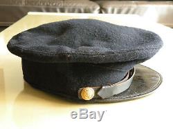 WW2 Japanese Imperial Navy Petty Officer Visor Hat Named (Original) Named