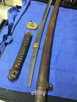 WW2 Japanese imperial army Officers Sword signed and dated