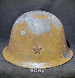 WW2 Original Imperial Japanese Army Type 90 Helmet with Liner & Chinstrap@ES