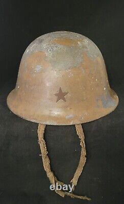 WW2 Original Imperial Japanese Army Type 90 Helmet with Liner & Chinstrap@ES