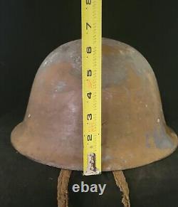 WW2 Original Imperial Japanese Army Type 90 Helmet with Liner & Chinstrap@ES