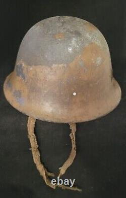 WW2 Original Imperial Japanese Army Type 90 Helmet with Liner & Chinstrap@ES