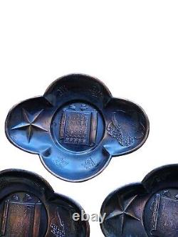 WW2 WWII Imperial Japanese Army Commemorative Sake Cup Set Retirement Gift
