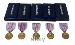 WW2 WWII Japanese 2600th Imperial Rule Anniversary 5 Medal Lot Set Reseller Box