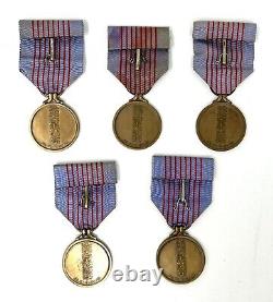 WW2 WWII Japanese 2600th Imperial Rule Anniversary 5 Medal Lot Set Reseller Box