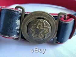 WW2 World War 2 Japanese Military Imperial Soldier's Backle Belt set -c0522