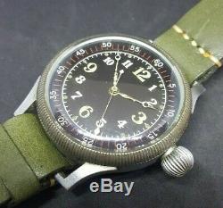 WWII 40s Seikosha Royal Japanese Air-Force Kamakazi Big Pilot Watch 48mm